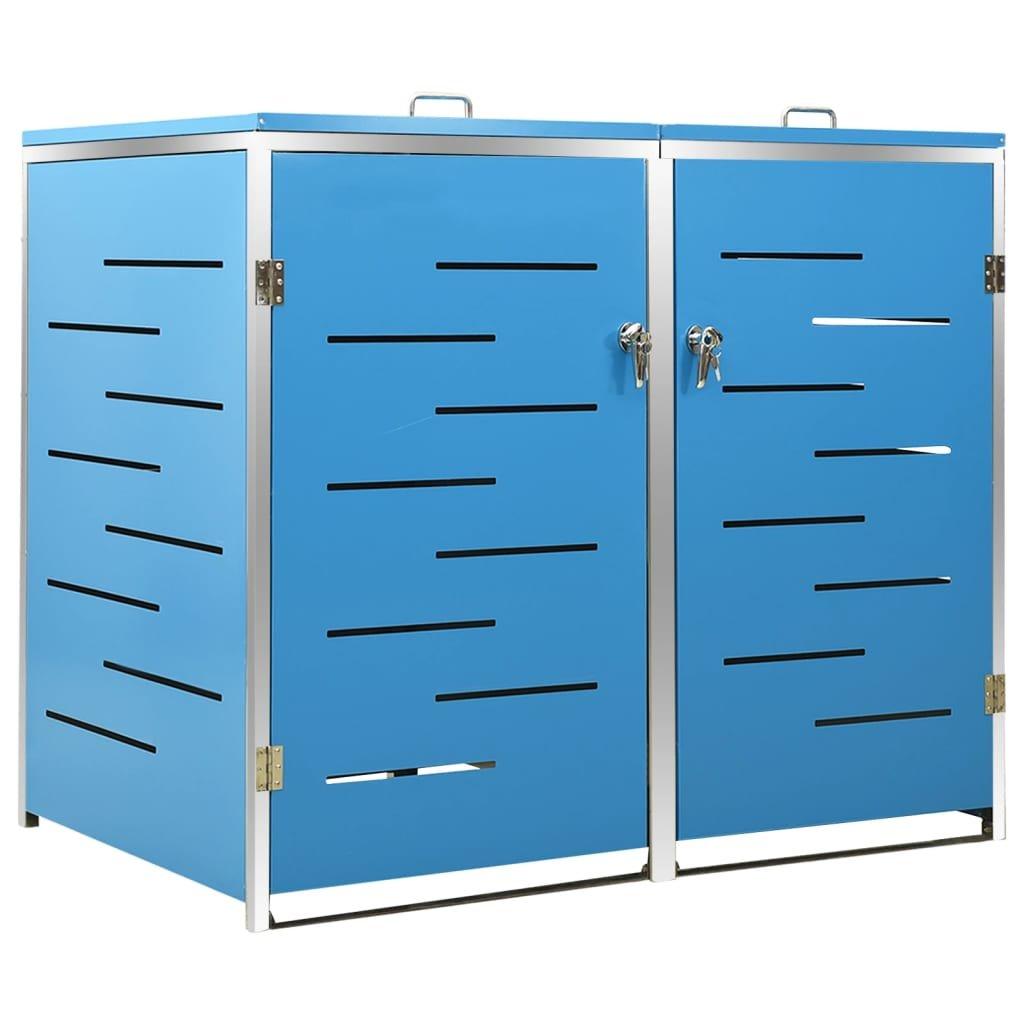 VidaXL Mülltonnenbox edelstahl