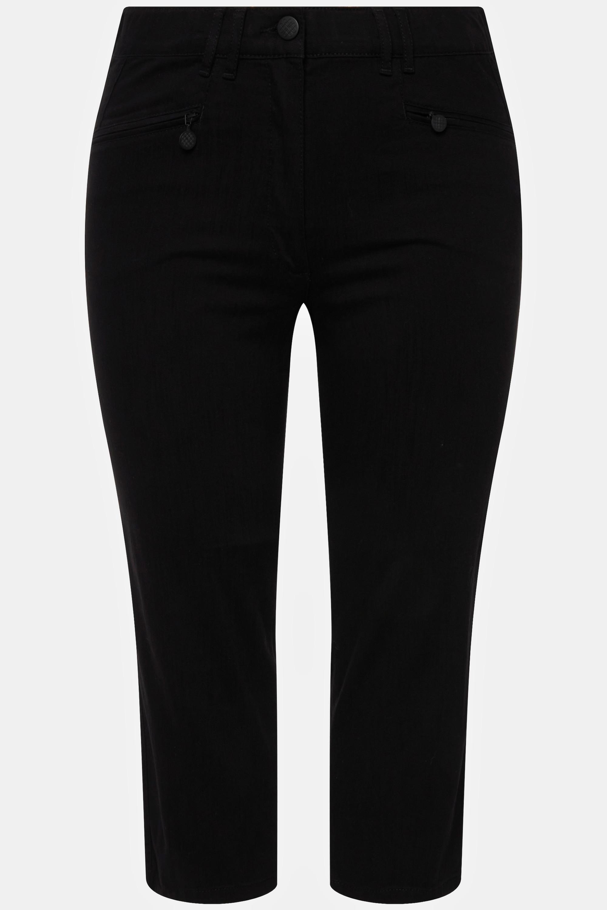 Ulla Popken Hose Mony wadenlang Zipptaschen Stretch