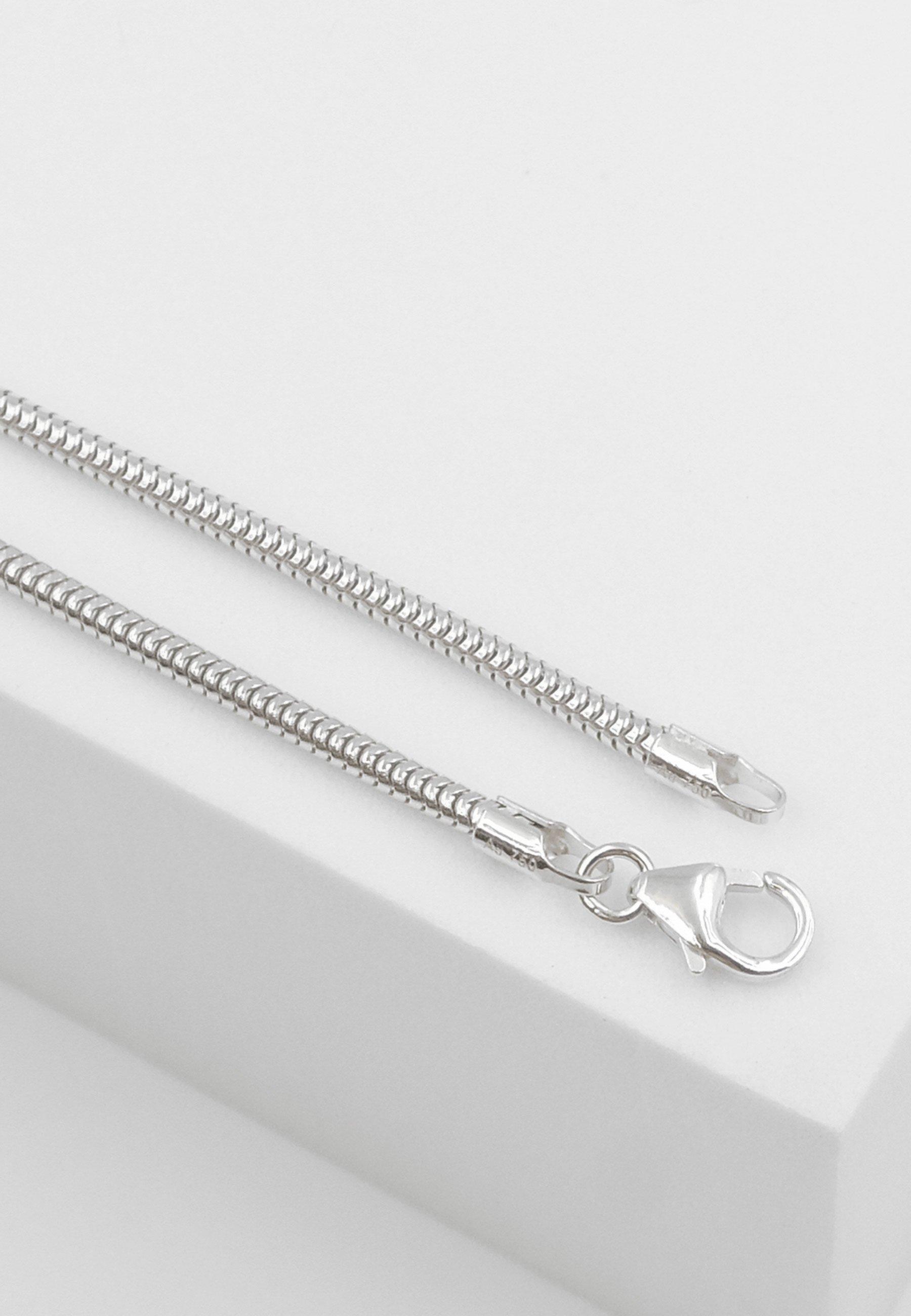 MUAU Schmuck Collier Schlange Weissgold 750, 1.9mm, 50cm