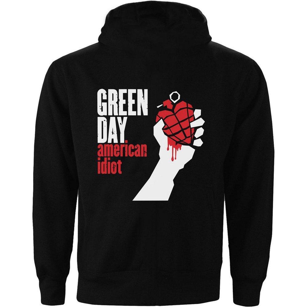Green Day American Idiot Hoodie mit durchgehendem Reißverschluss