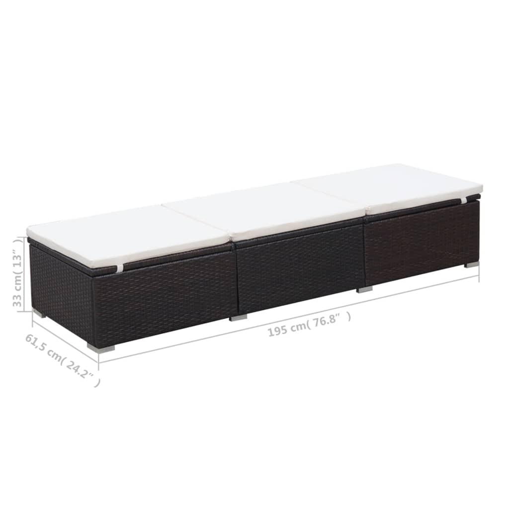 VidaXL Sonnenliege poly-rattan