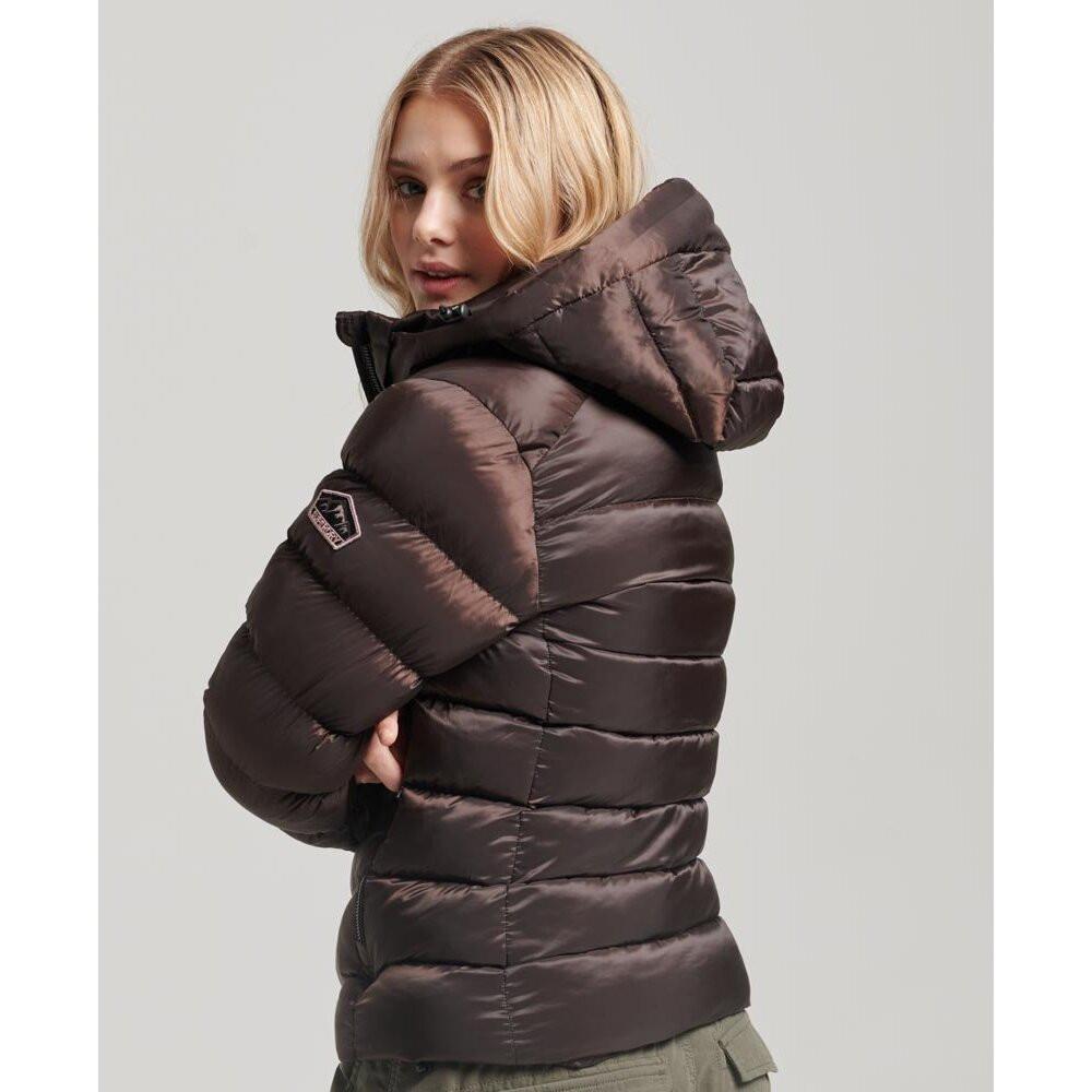 Superdry daunenjacke mit kapuze, damen uperdry fuji
