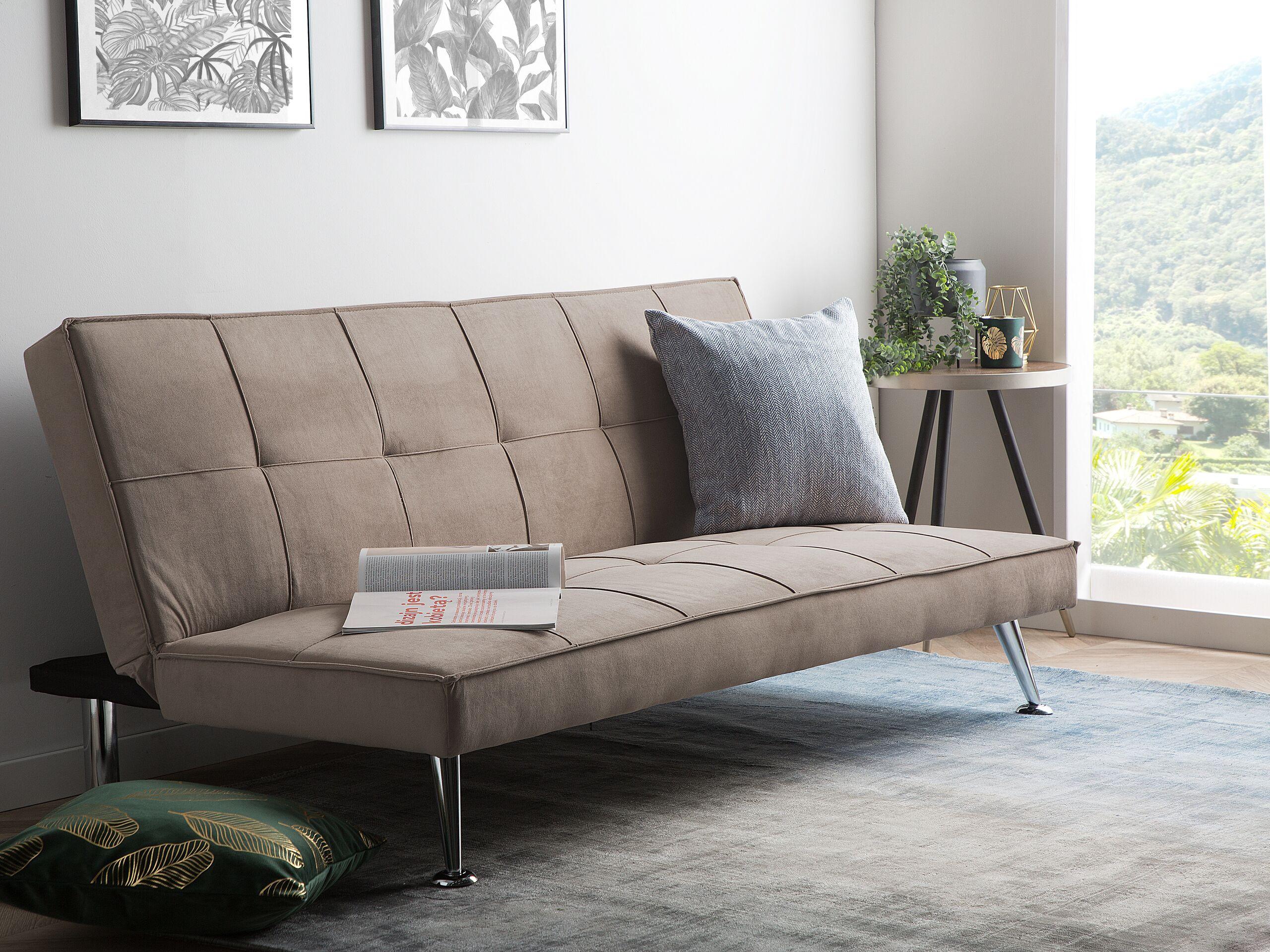 Beliani Schlafsofa aus Polyester Modern HASLE