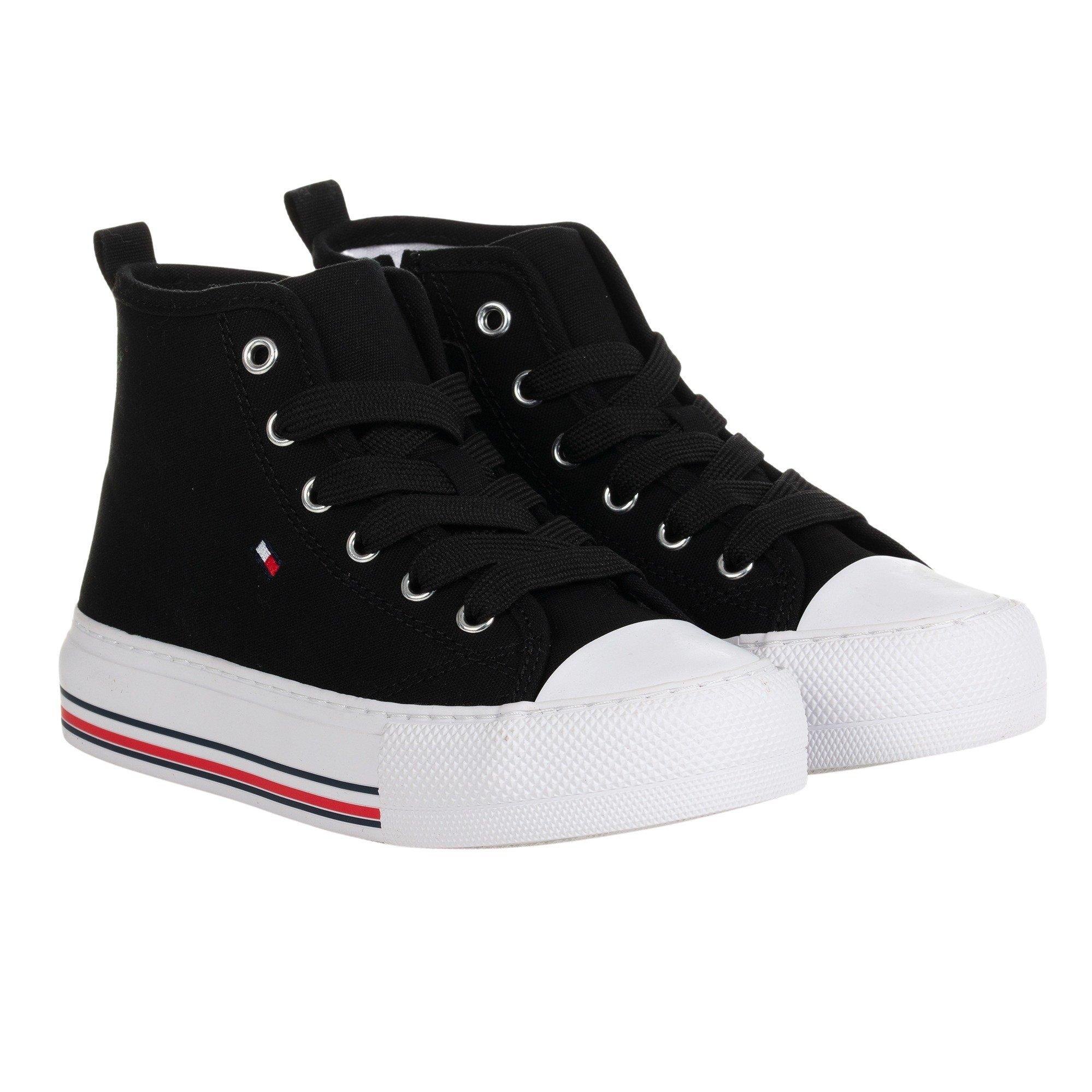 TOMMY HILFIGER hoher sneakers für mädchen black