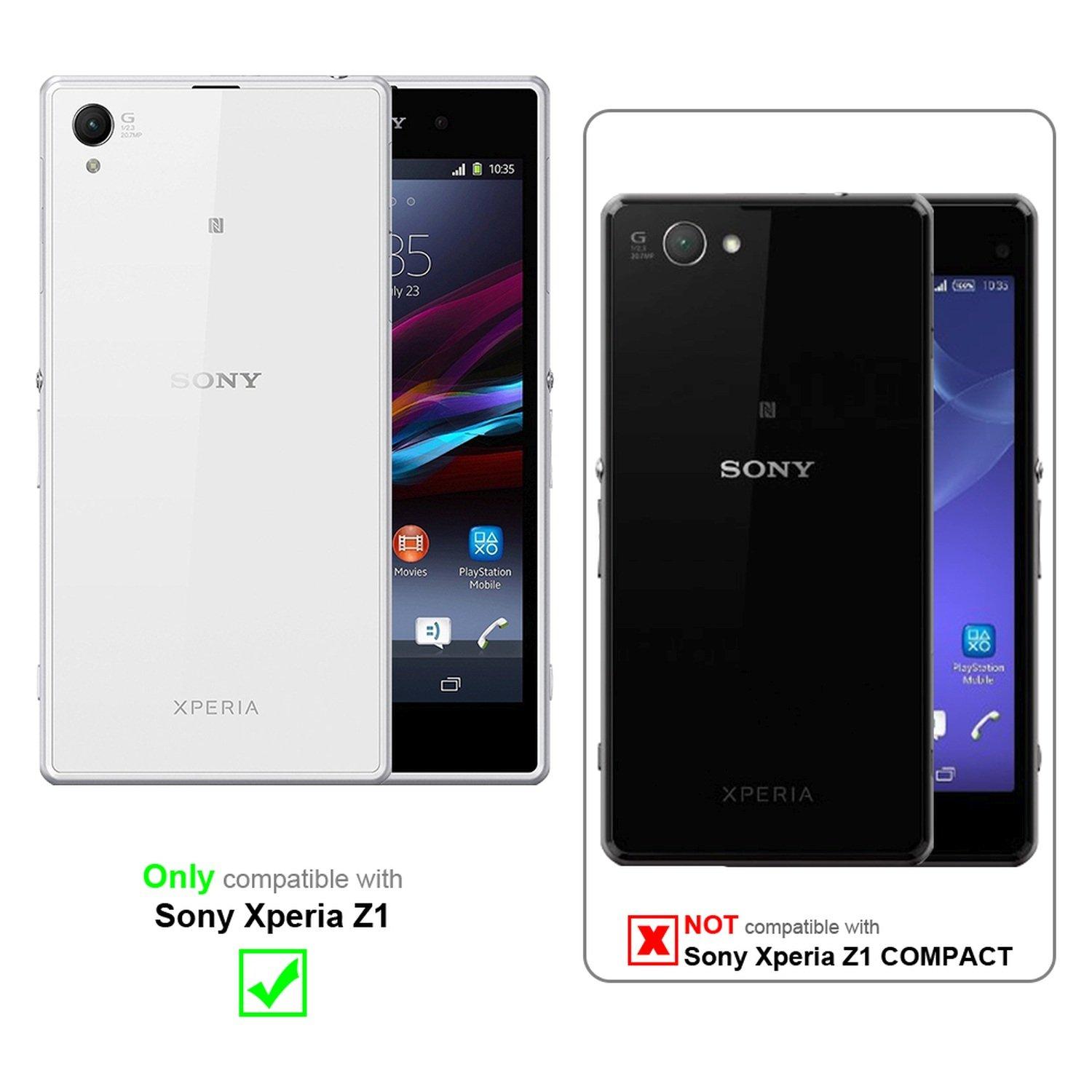 Cadorabo Hülle für Sony Xperia Z1 Magnetverschluss, Kartenfach