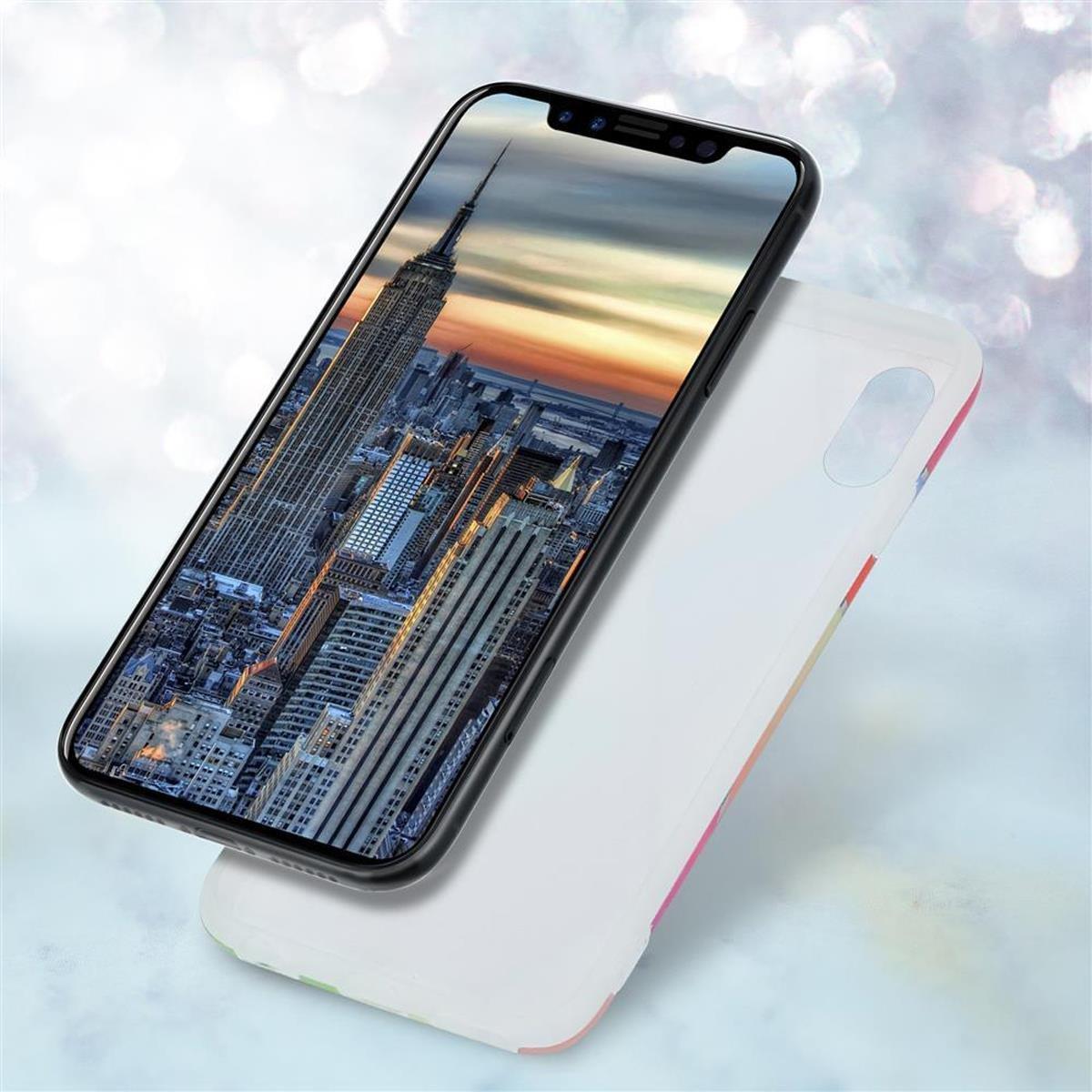 Cadorabo Hülle für Apple iPhone X XS aus TPU Silikon mit Muster Mosaik