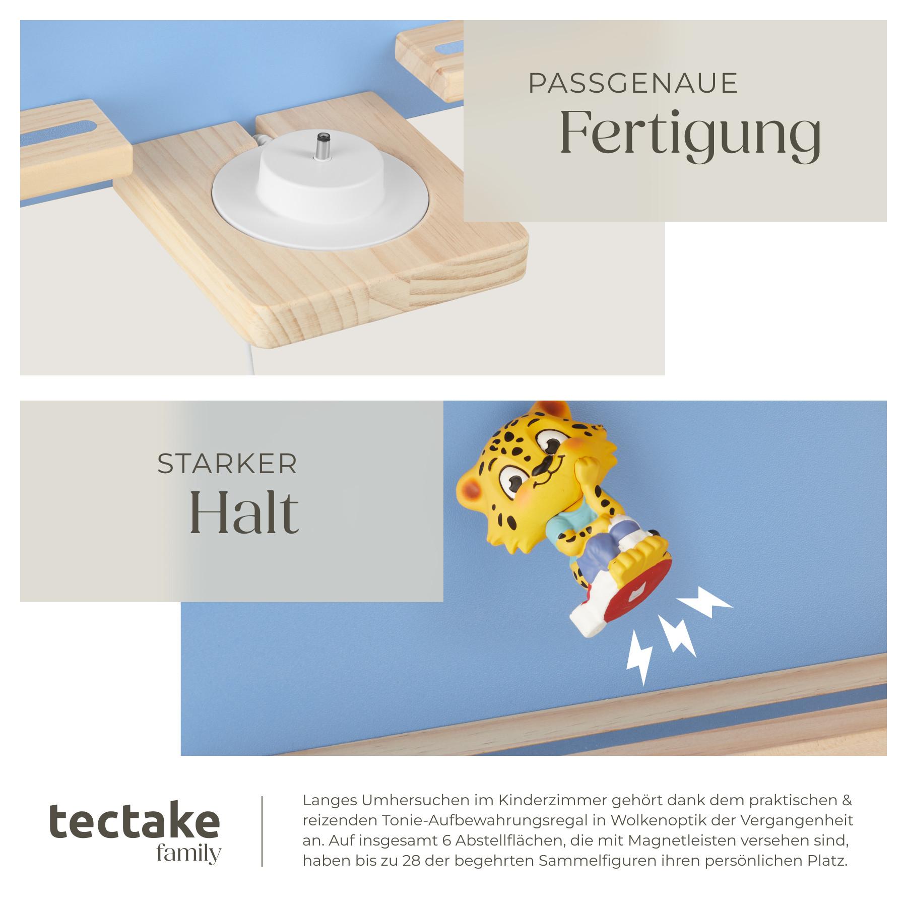 Tectake Wandregal MyLittleStory Cloud für bis zu 28 Tonies