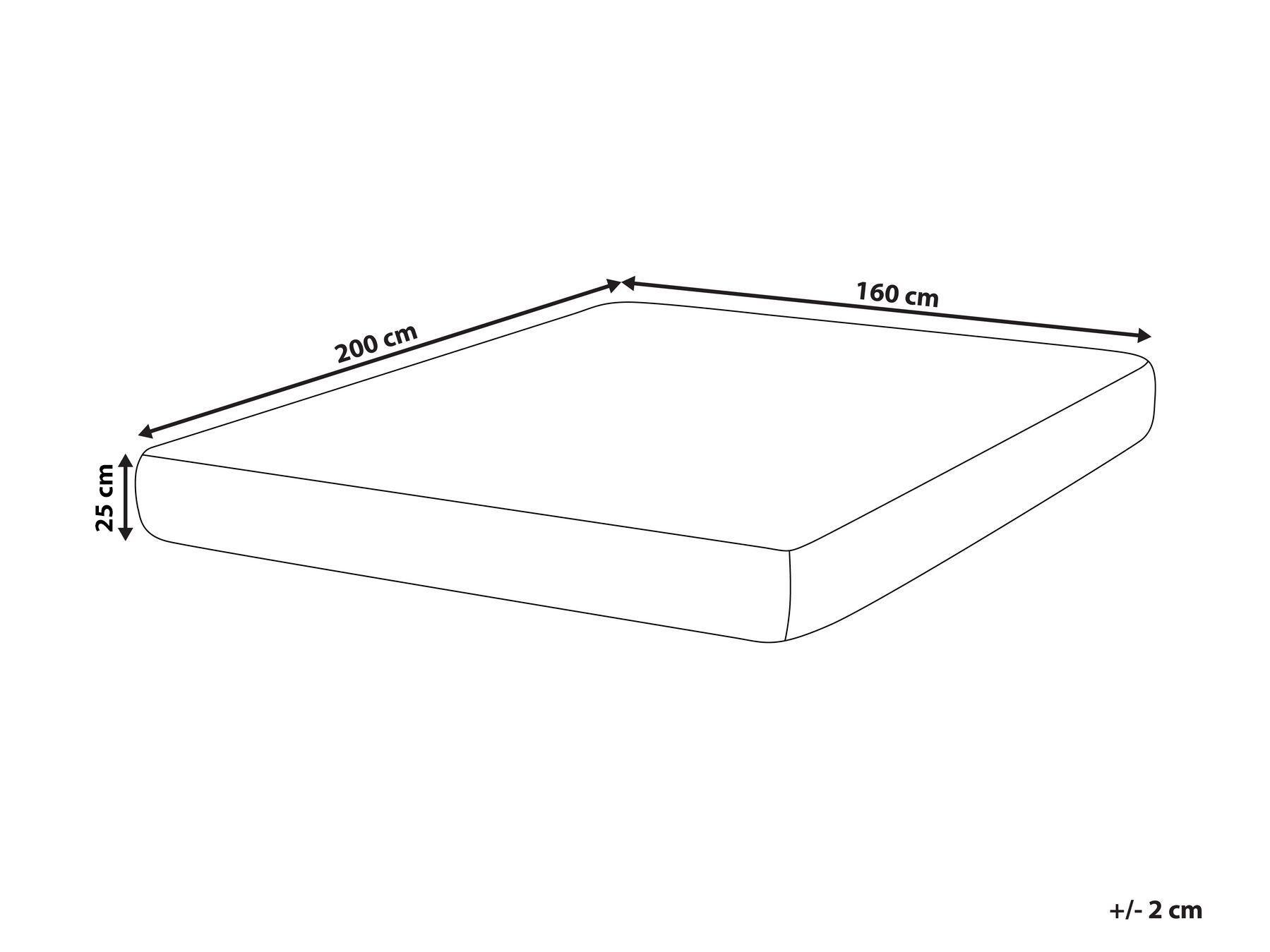 Beliani Latex-Taschenfederkernmatratze aus Taschenfedern DAYDREAM