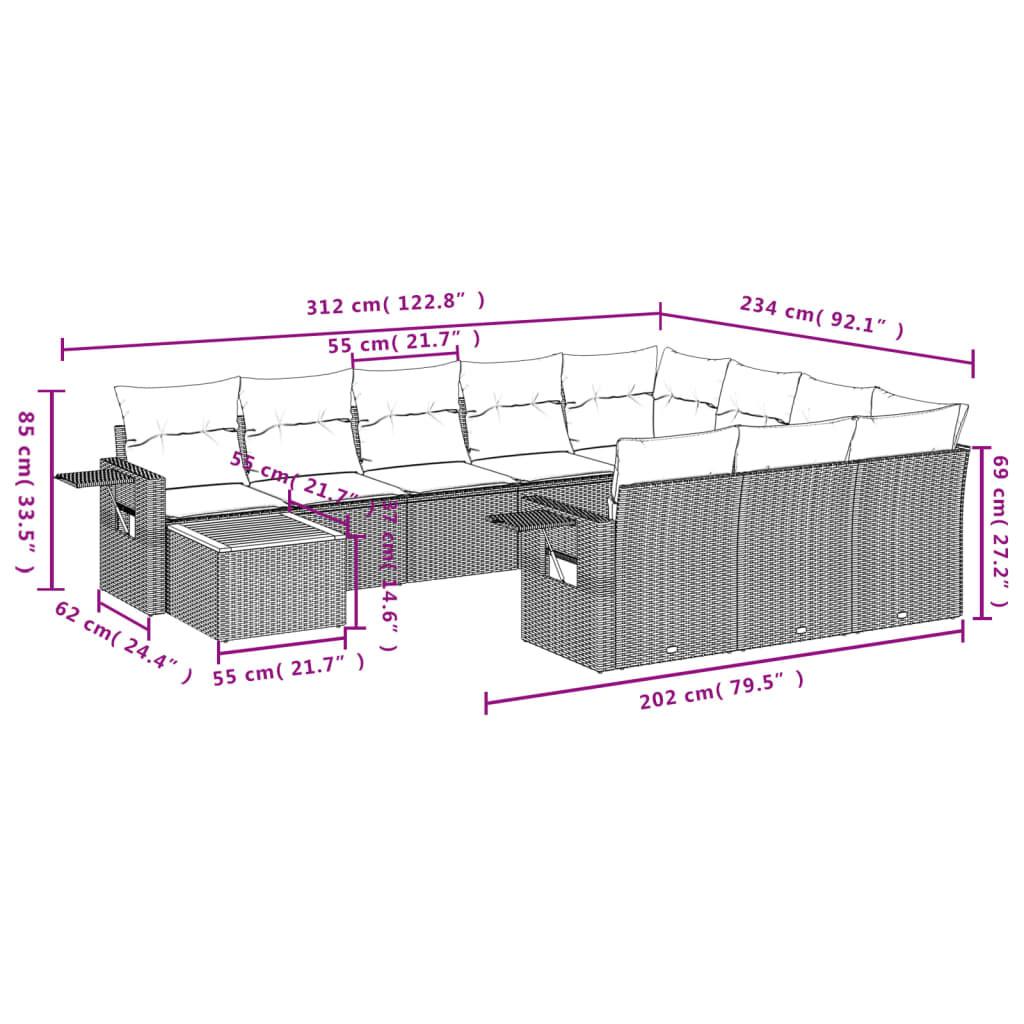VidaXL Garten sofagarnitur poly-rattan