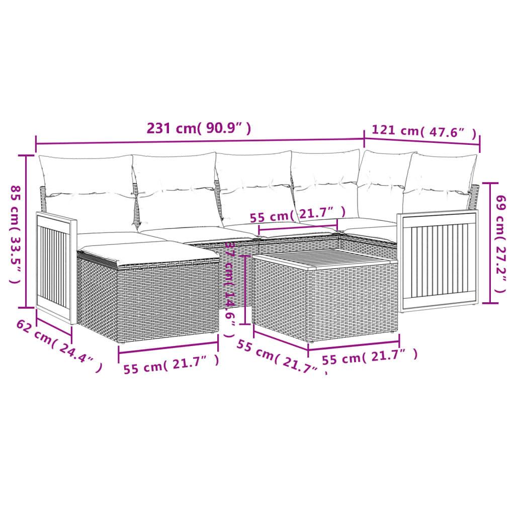 VidaXL Garten sofagarnitur poly-rattan