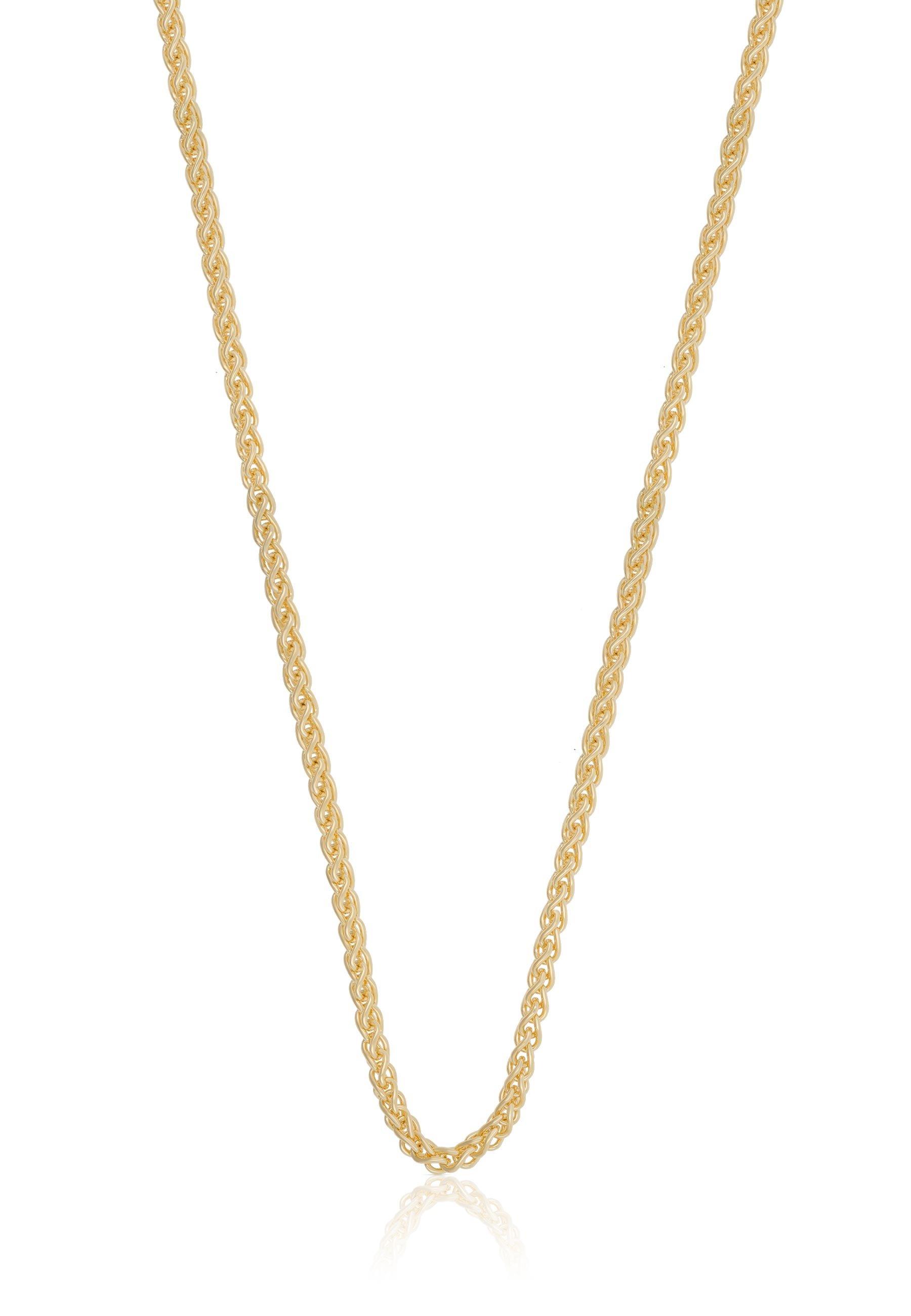MUAU Schmuck Collier Zopf Gelbgold 750, 2.15mm, 42cm