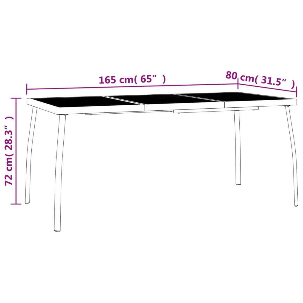VidaXL Gartentisch stahl