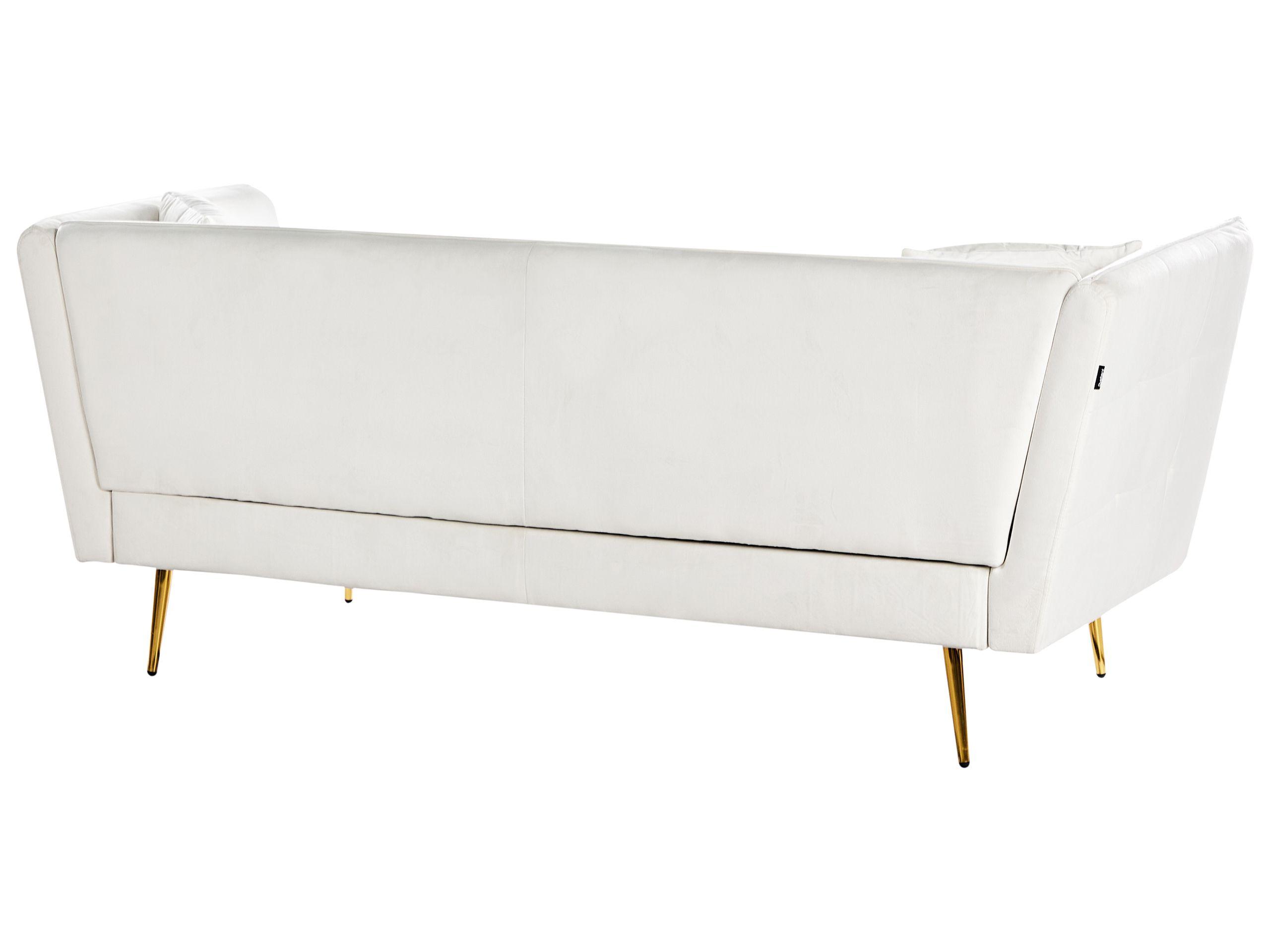 Beliani 3 Sitzer Sofa aus Samtstoff Glamourös FREDERICA