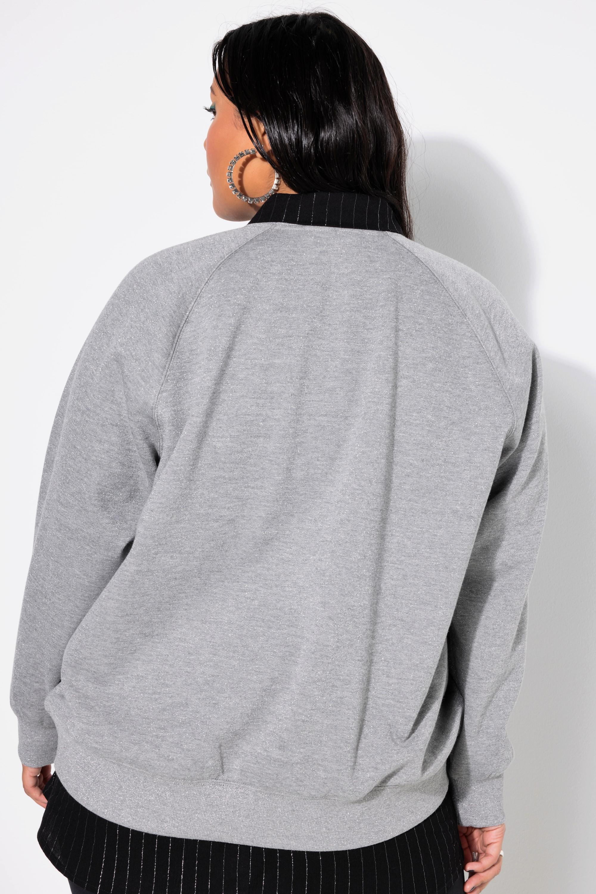 Studio Untold Sweatshirt, oversized, Glitzereffekt melange