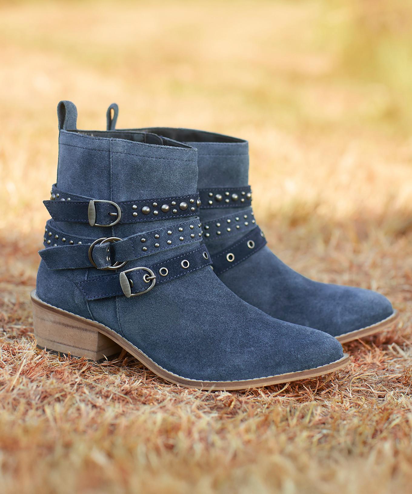 Joe Browns Wildleder-Stiefeletten mit seitlichem Reißverschluss & Nieten