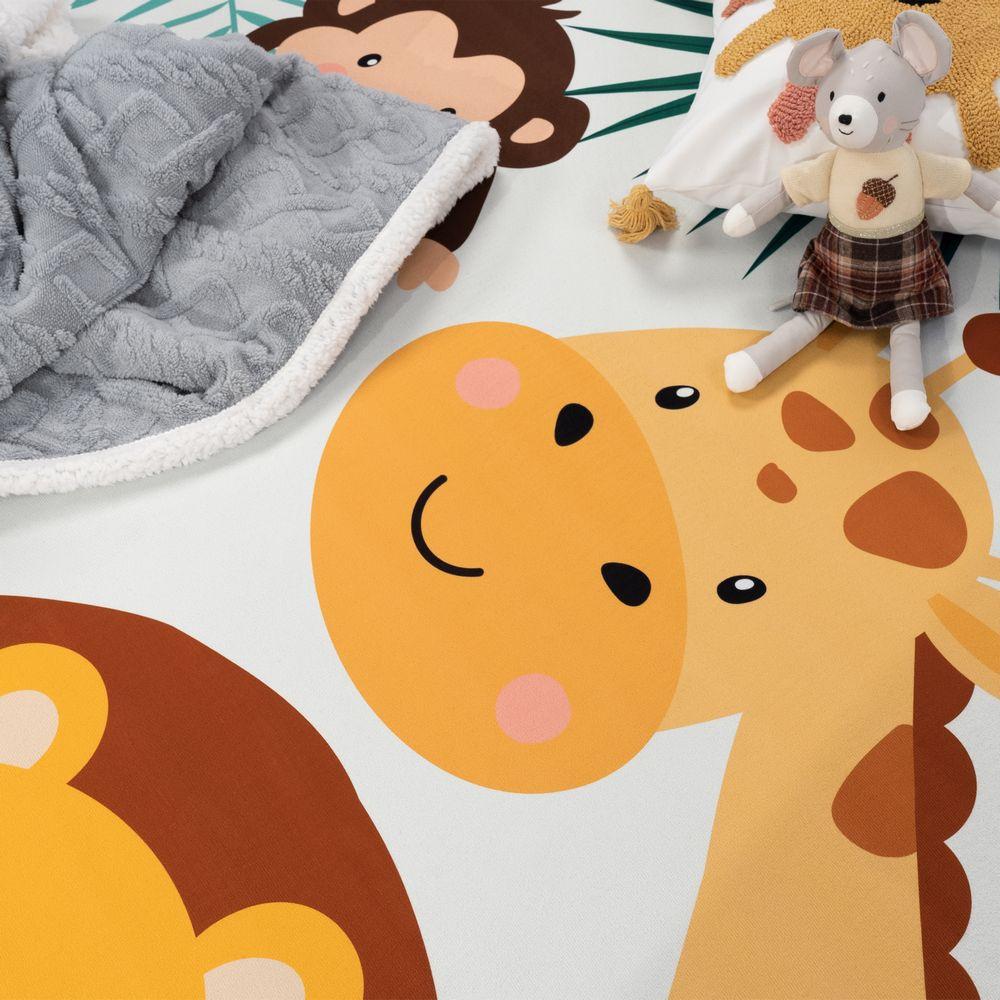 Paco Home Kinderteppich Kinderzimmer Zoo Tiere Rutschfest