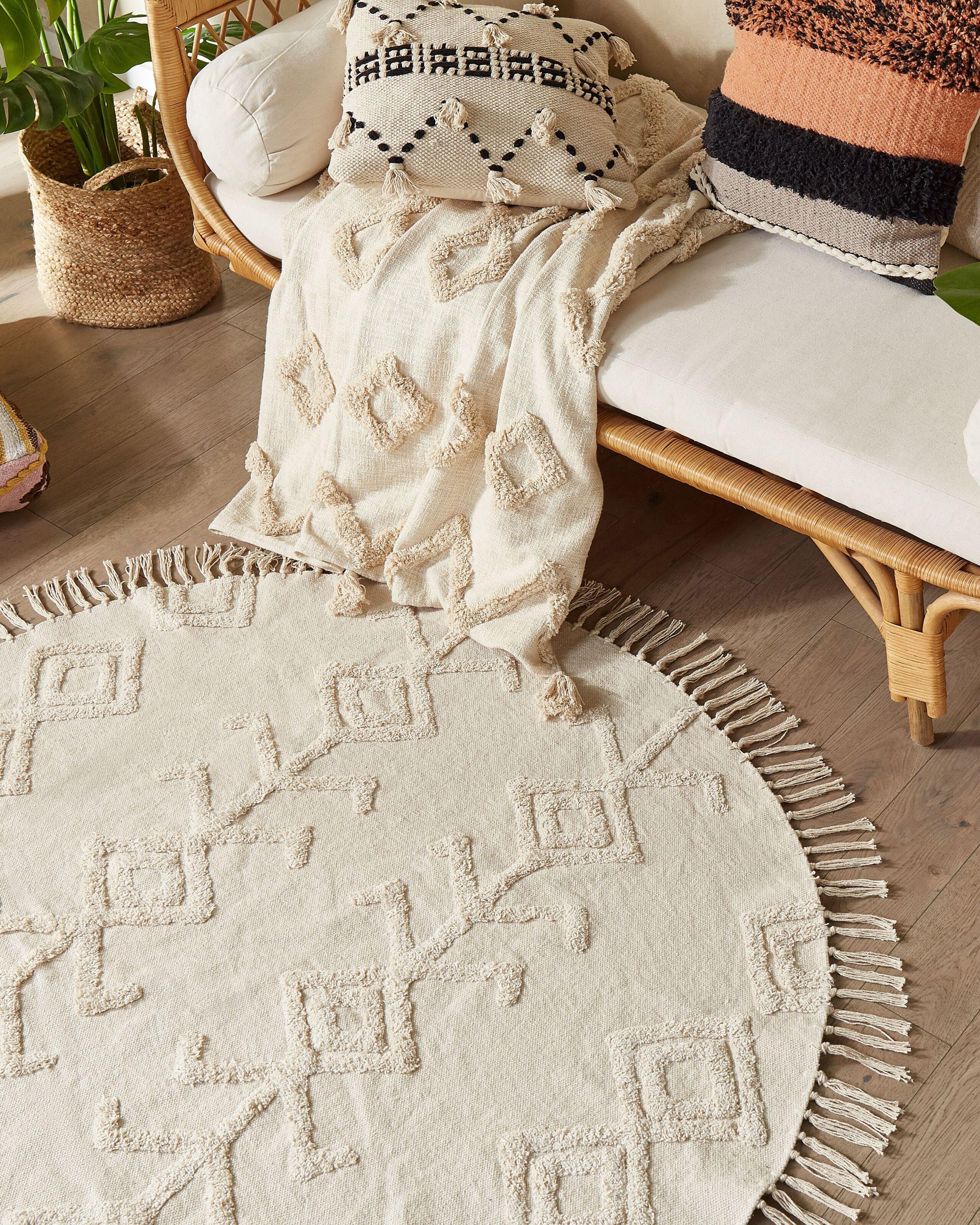 Beliani Teppich aus Baumwolle Boho HARRAN