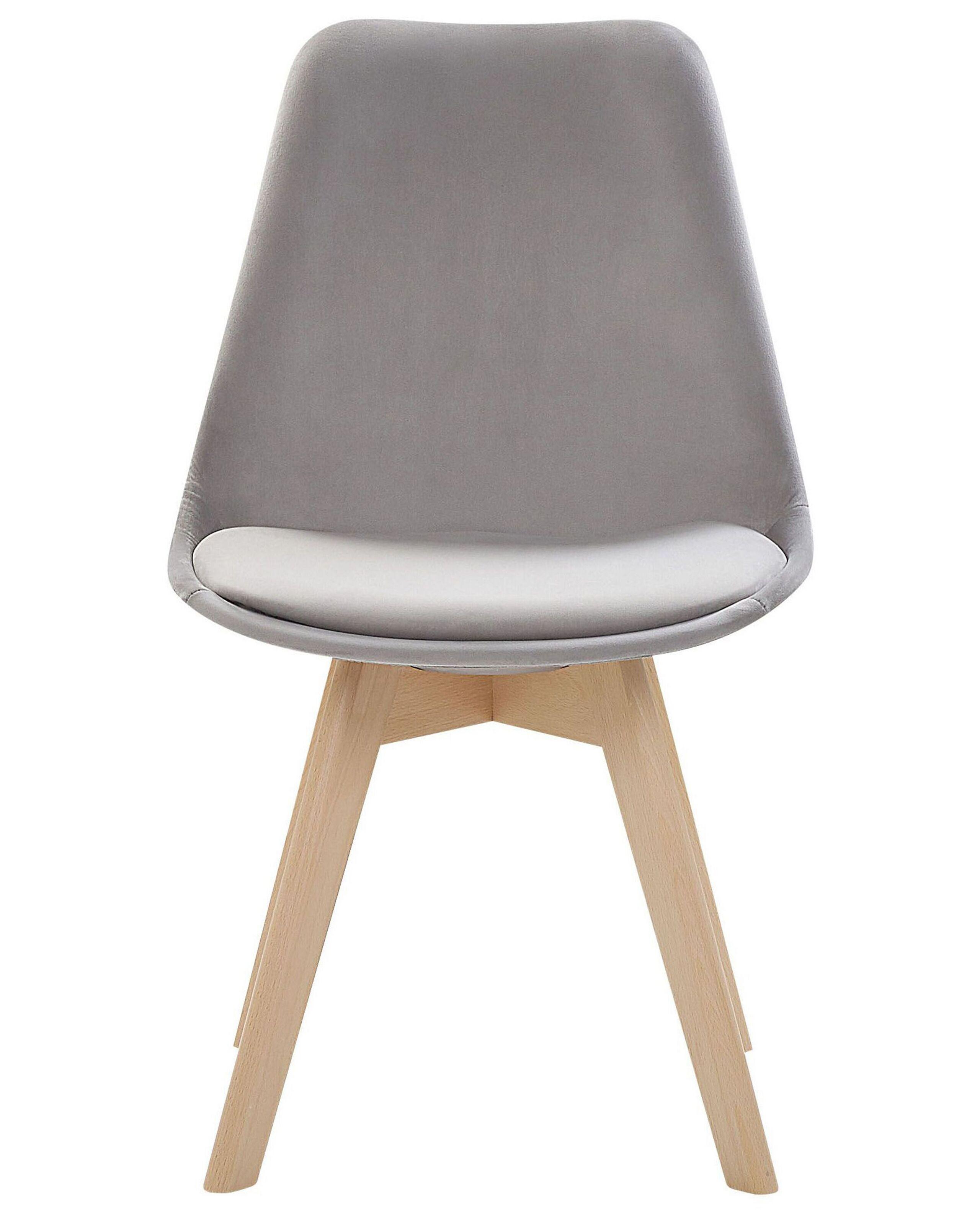 Beliani Esszimmerstuhl 2er Set aus Samtstoff Modern DAKOTA II