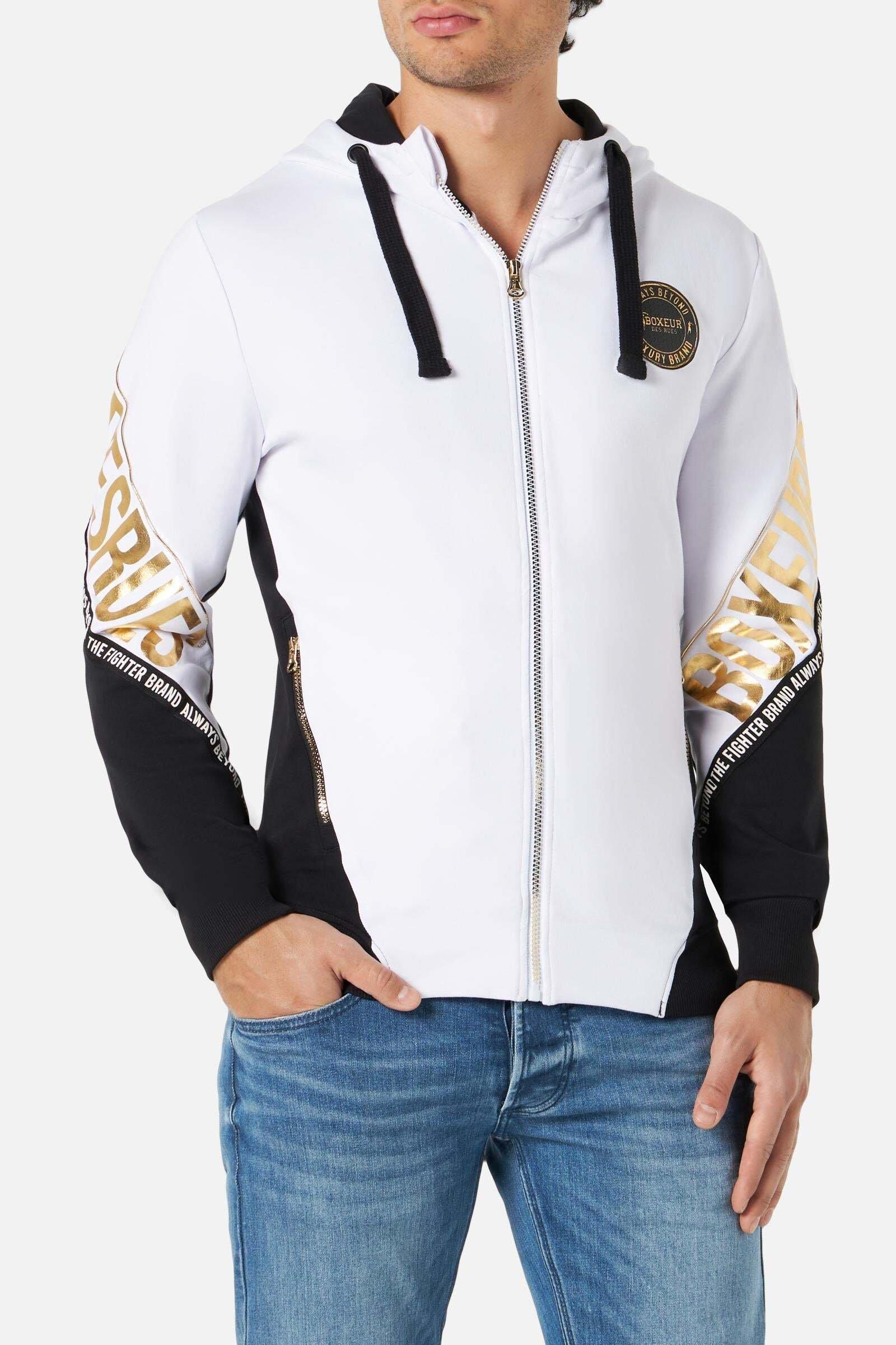 BOXEUR DES RUES Sweatjacken Lettering Printed Hooded Full Zip