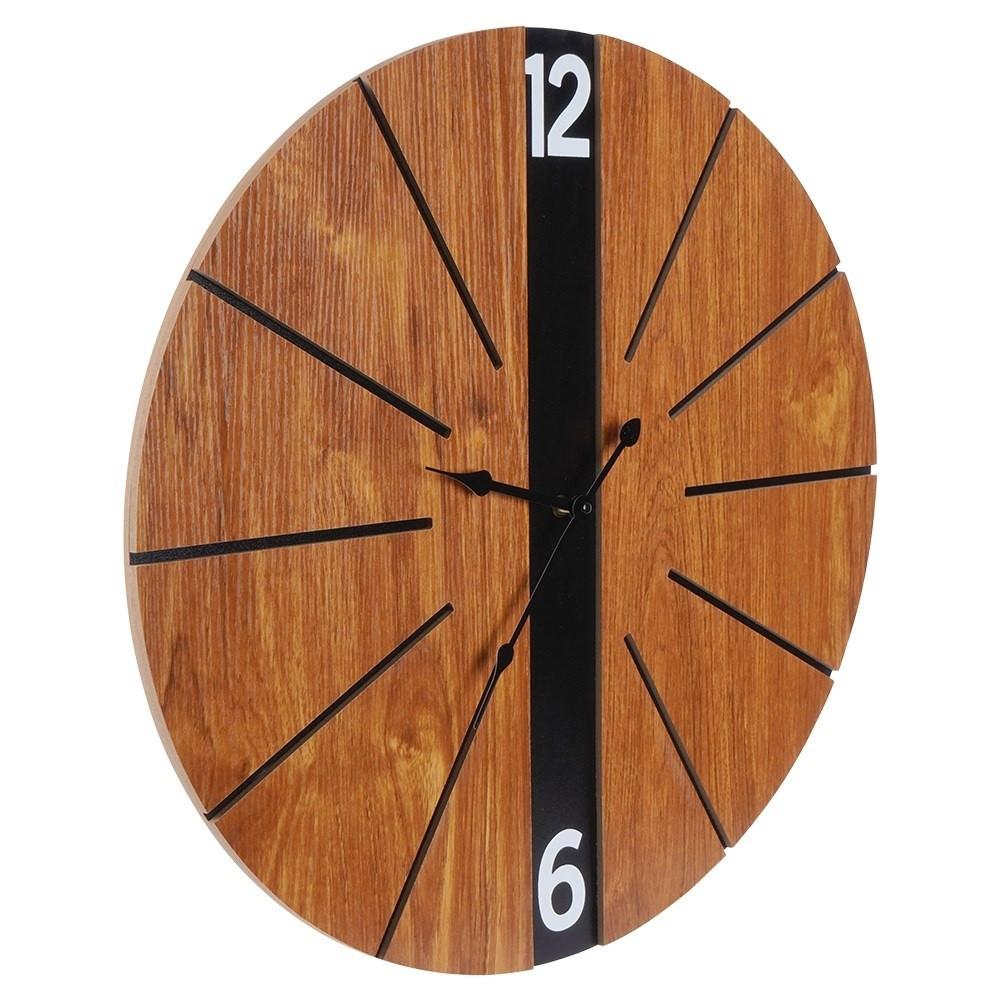 B2X Stilvollee Wanduhr 60 cm aus MDF und Metall