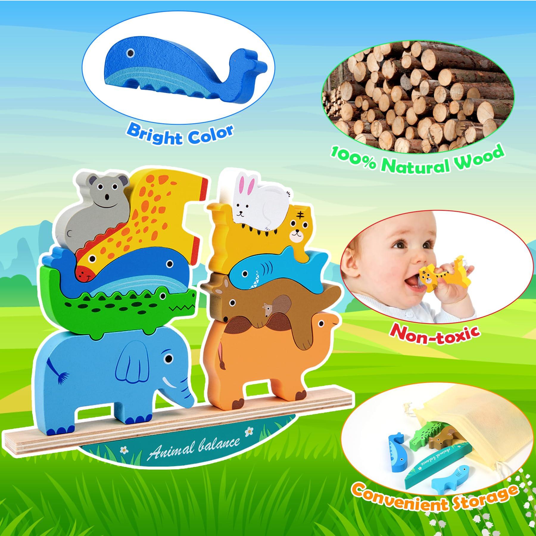 Activity-board Tierisches Stapelspielzeug Holzspielzeug