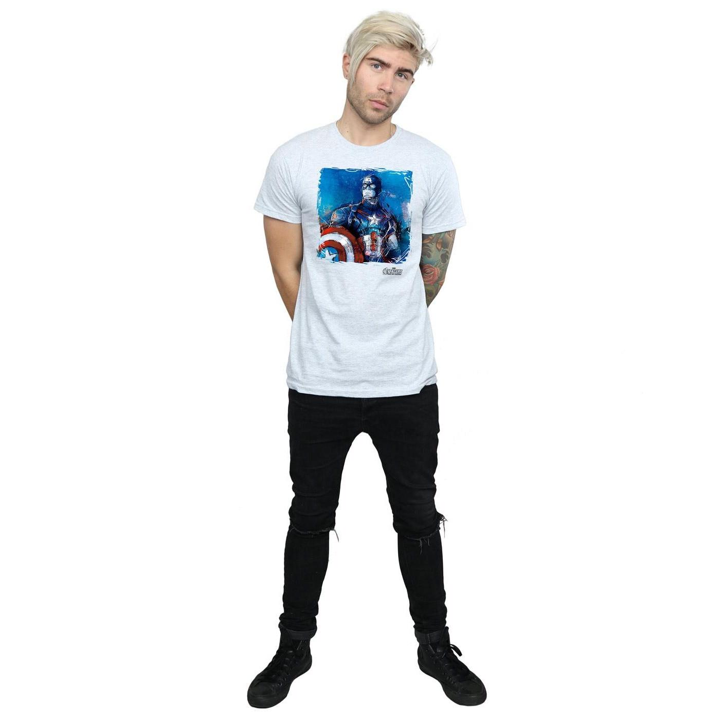 CAPTAIN AMERICA Sketch Grafik T-Shirt