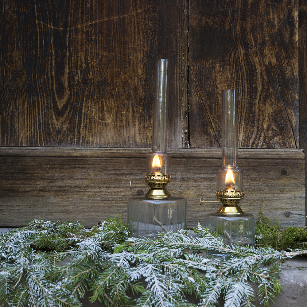 Strömshaga Fotogenlampa Rak Liten Glas Klar