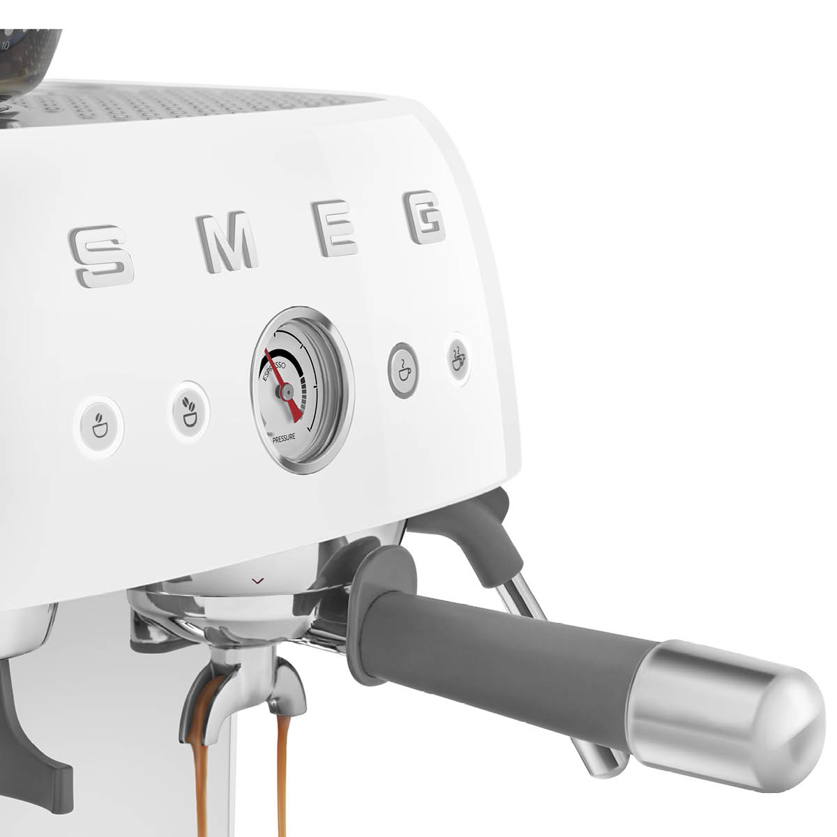 Smeg Manuell Kaffemaskin med Kvarn EGF03 Vit