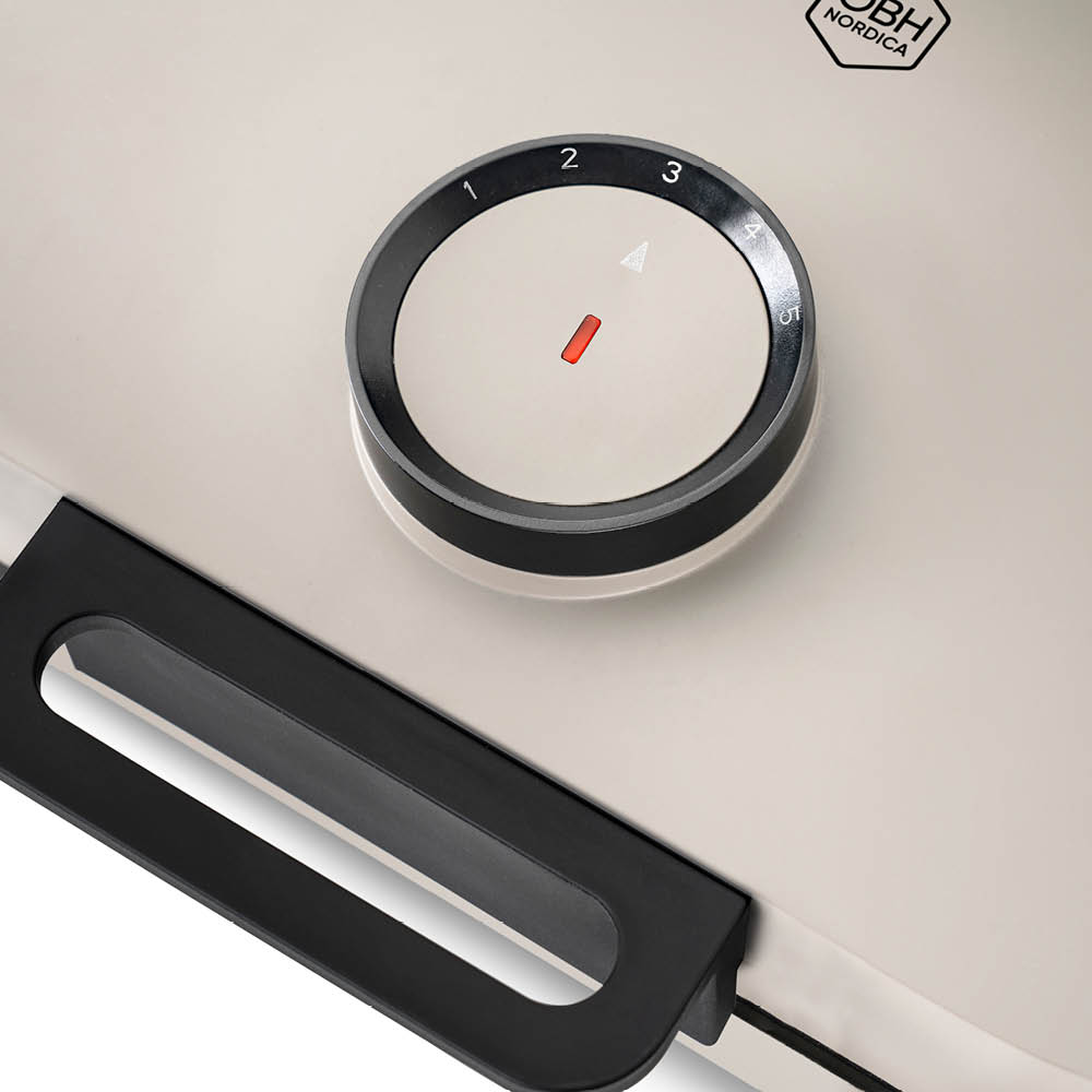 OBH Nordica Electa våffeljärn dubbelt 1200W cool grey