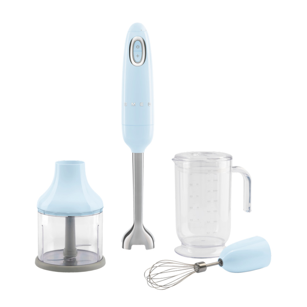 Smeg stavmixer med tillbehör HBF03 pastellblå