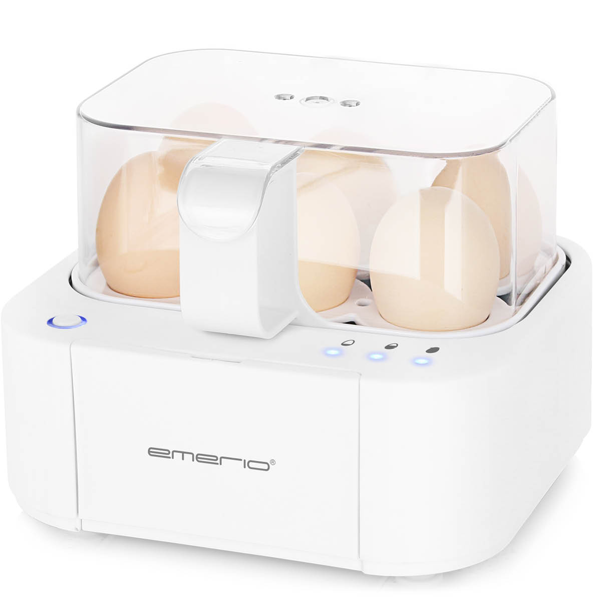 EMERIO Talande Äggkokare 6 Ägg med flera språk