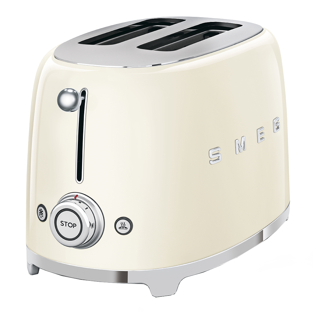 Smeg Brödrost 2 skivor TSF01 Creme
