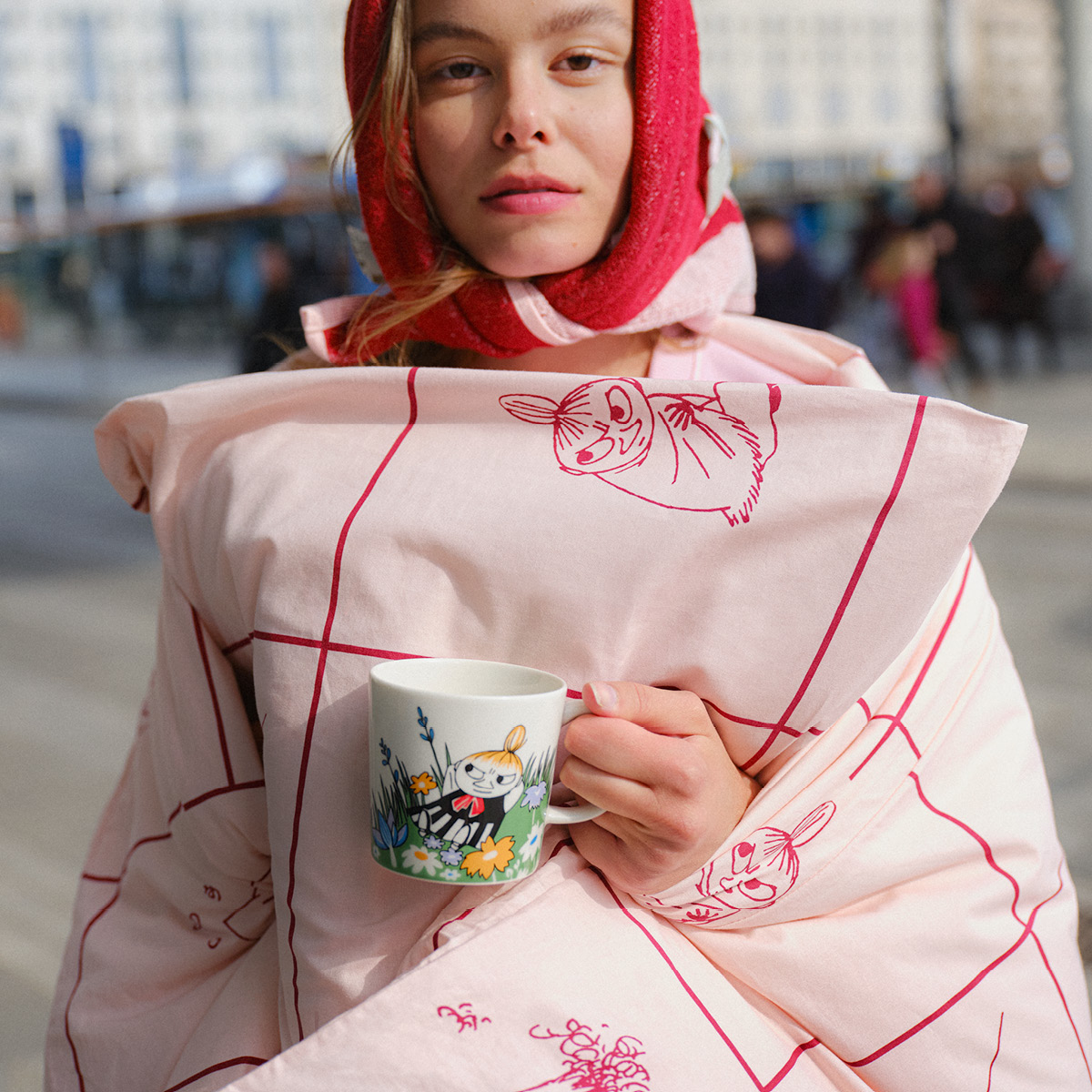 Moomin Arabia Mumin bäddset 150x210 cm Lilla My rutor