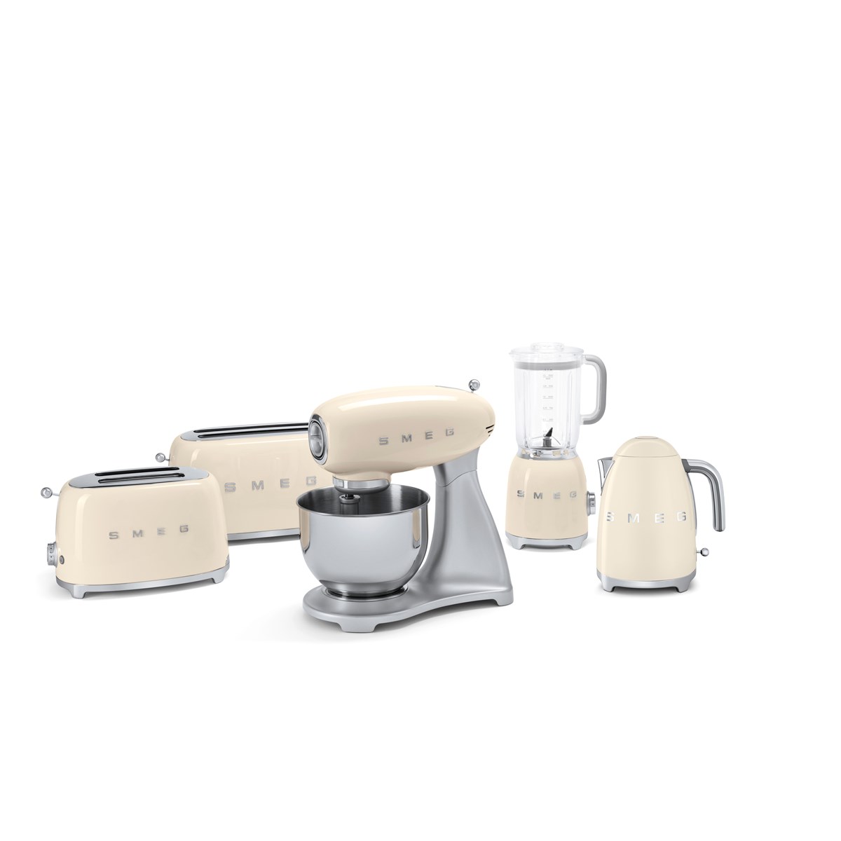 Smeg Brödrost 4 skivor TSF02 Creme