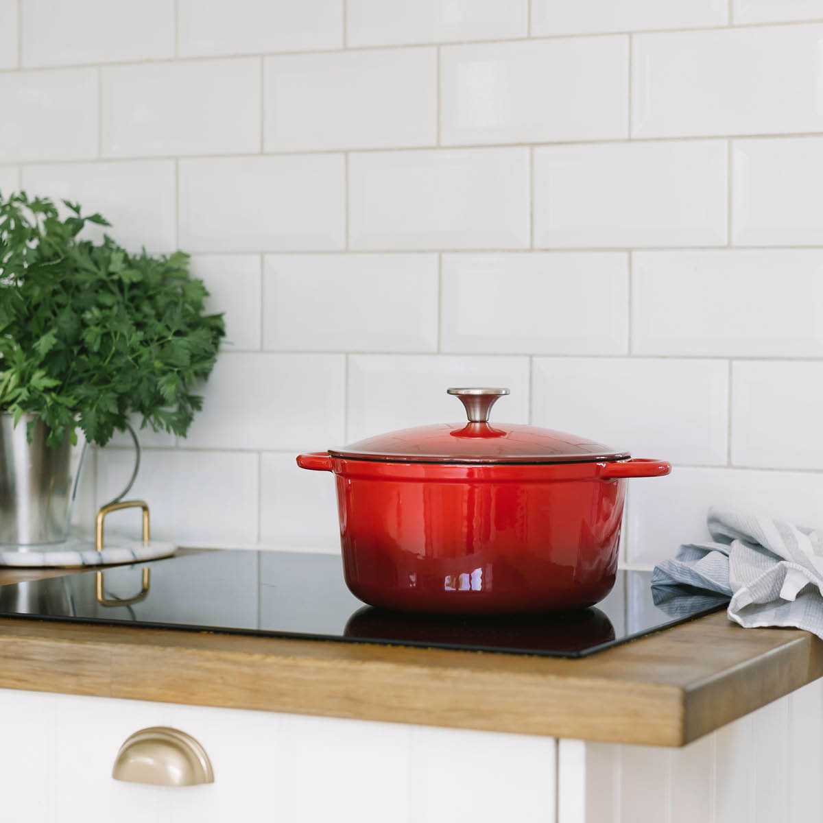 Dorre Gjutjärnsgryta 4 liter Röd