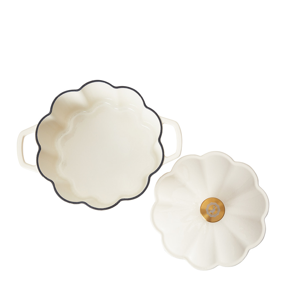 Anders Petter Stenfors gjutjärnsgryta 4,2 L blomma kräm