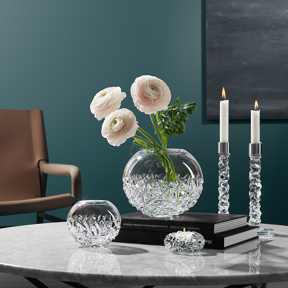 Orrefors Carat Ljusstake 24,2 cm 2-pack Rostfritt stål