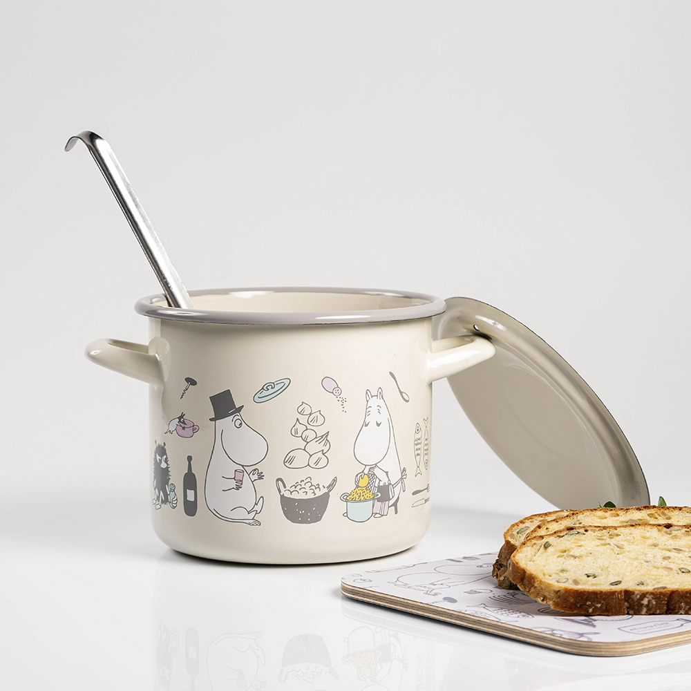 Muurla Mumin Kastrull med lock 2,5 L Beige