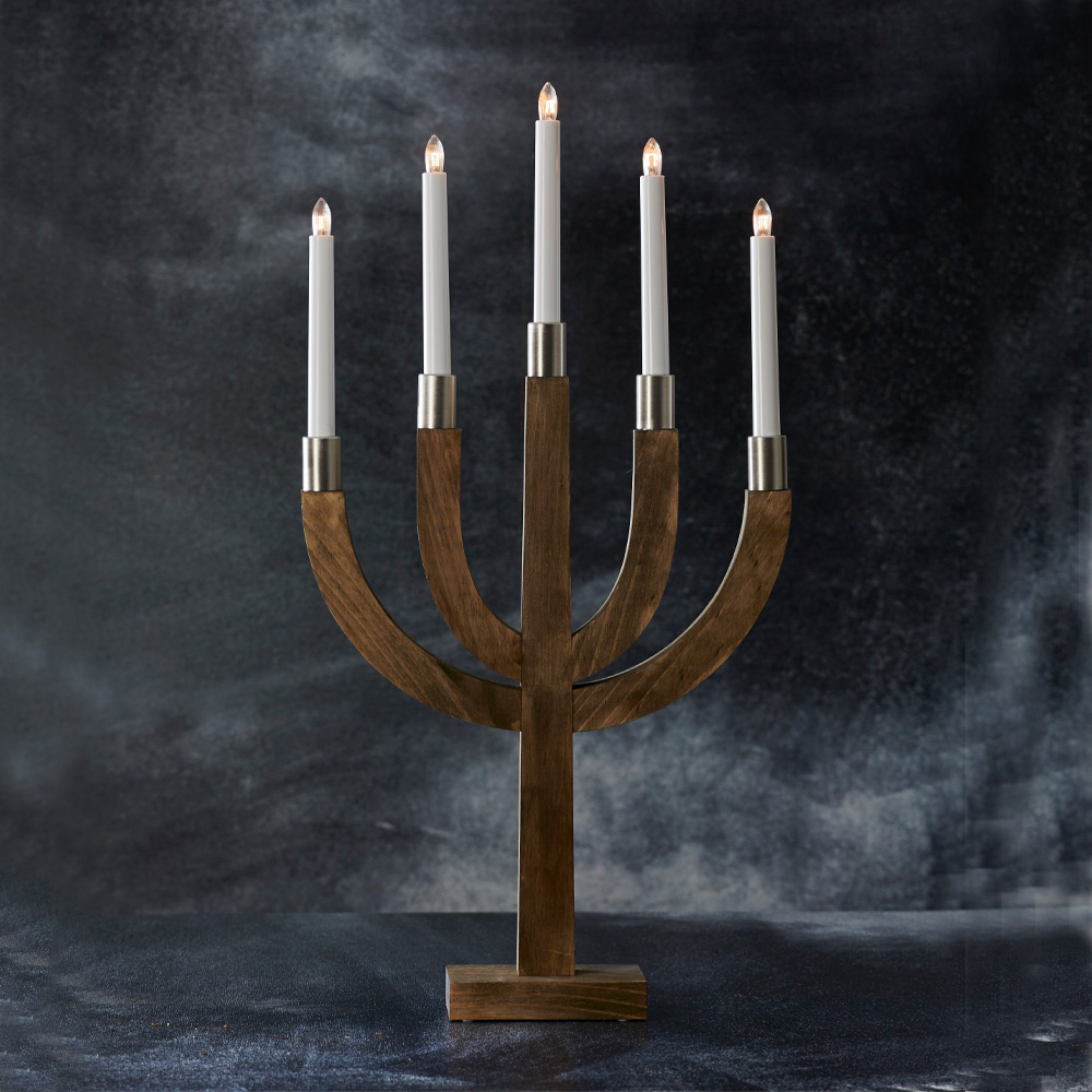 Star Trading Elias Adventsljusstake 67 cm Brun