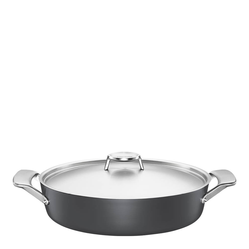 Fiskars Taiten Ugnspanna med lock 28 cm Svart