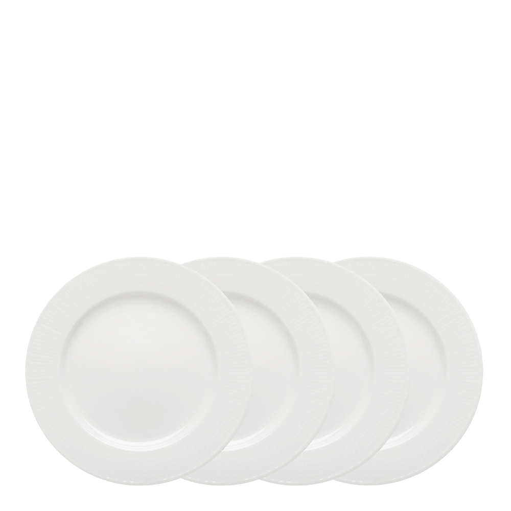 Rörstrand Swedish Grace Tallrik flat 27 cm 4-pack Snö