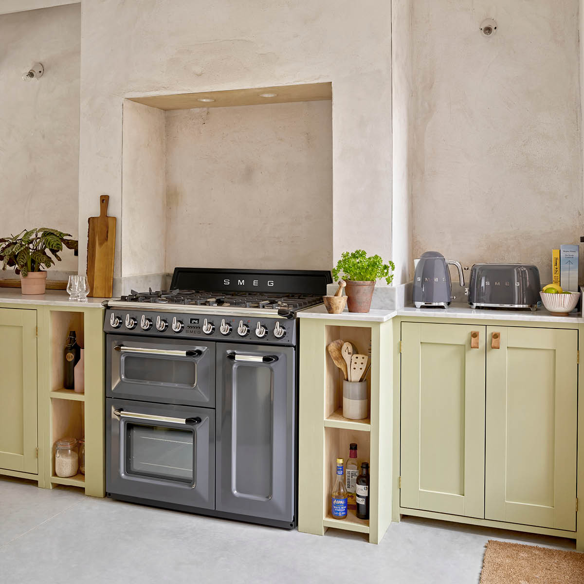 Smeg Brödrost 2 skivor TSF01 Grå