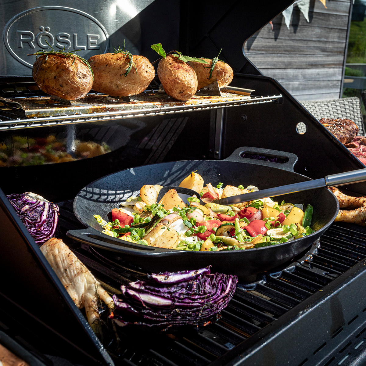Rösle AllFlame Hero 6 gasolgrill 28000W svart