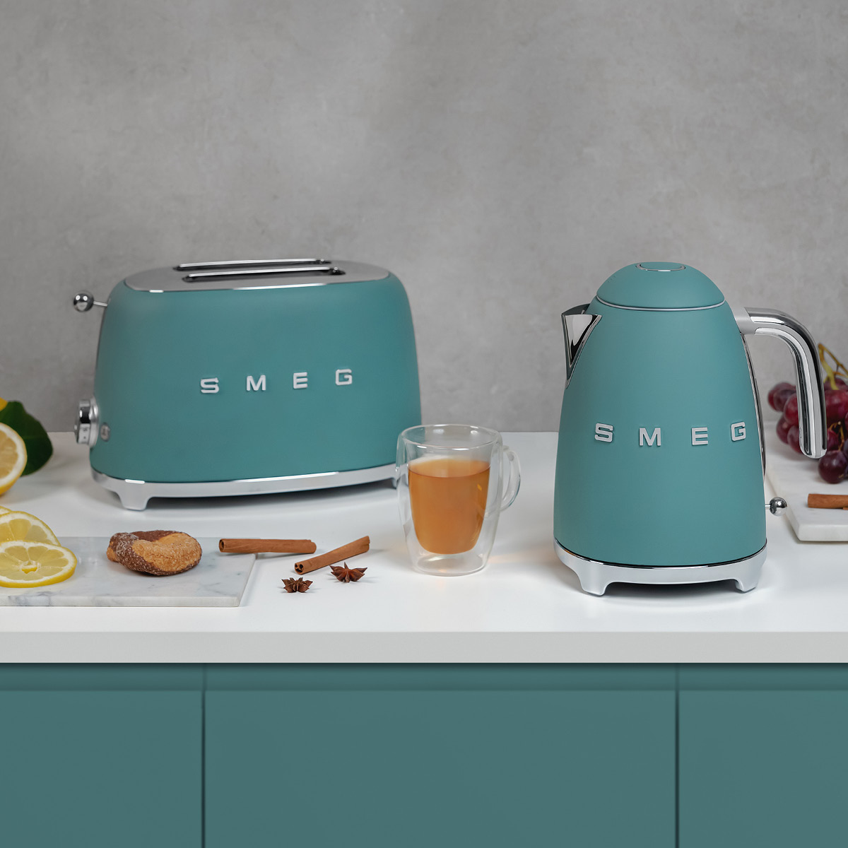 Smeg brödrost 2 skivor TSF01 emerald green