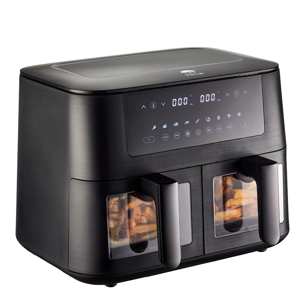 Holm Dubbel airfryer 9 L 2800W matt svart