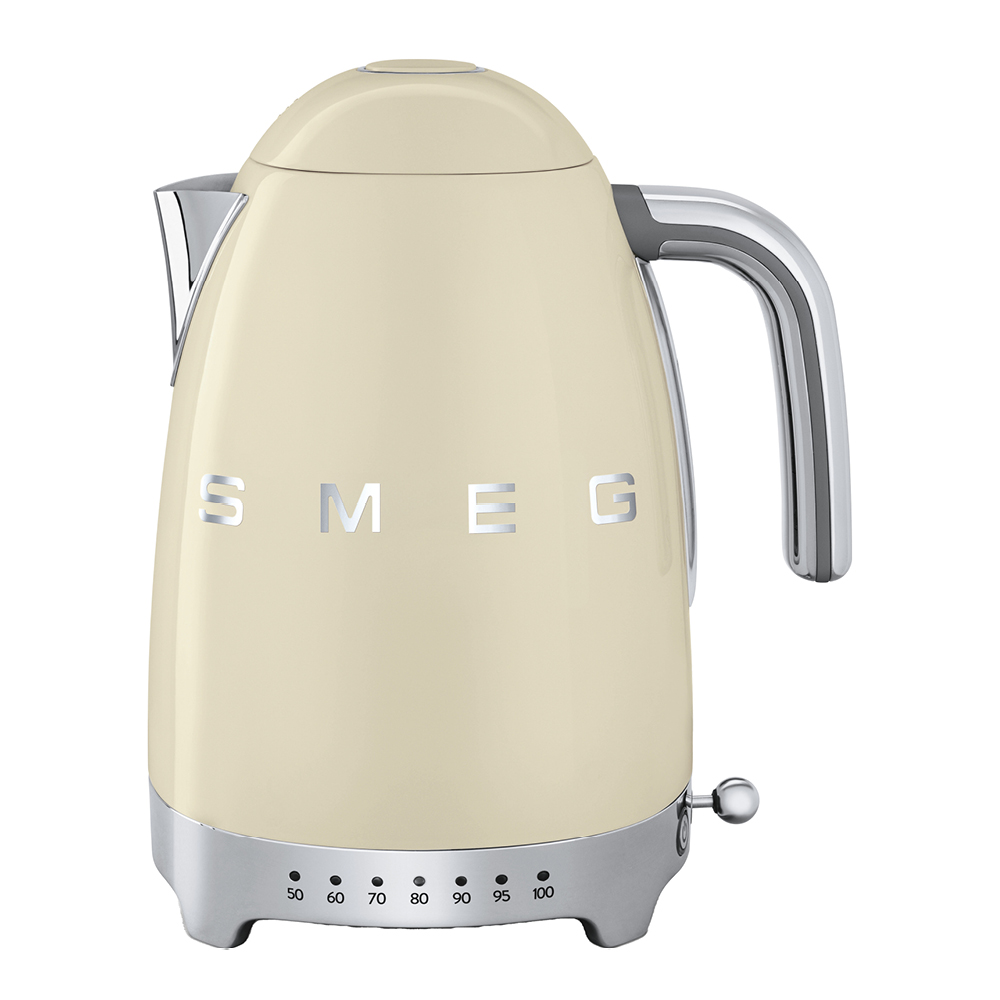 Smeg 50'style Vattenkokare KLF04 med termostat 1,7 L Creme