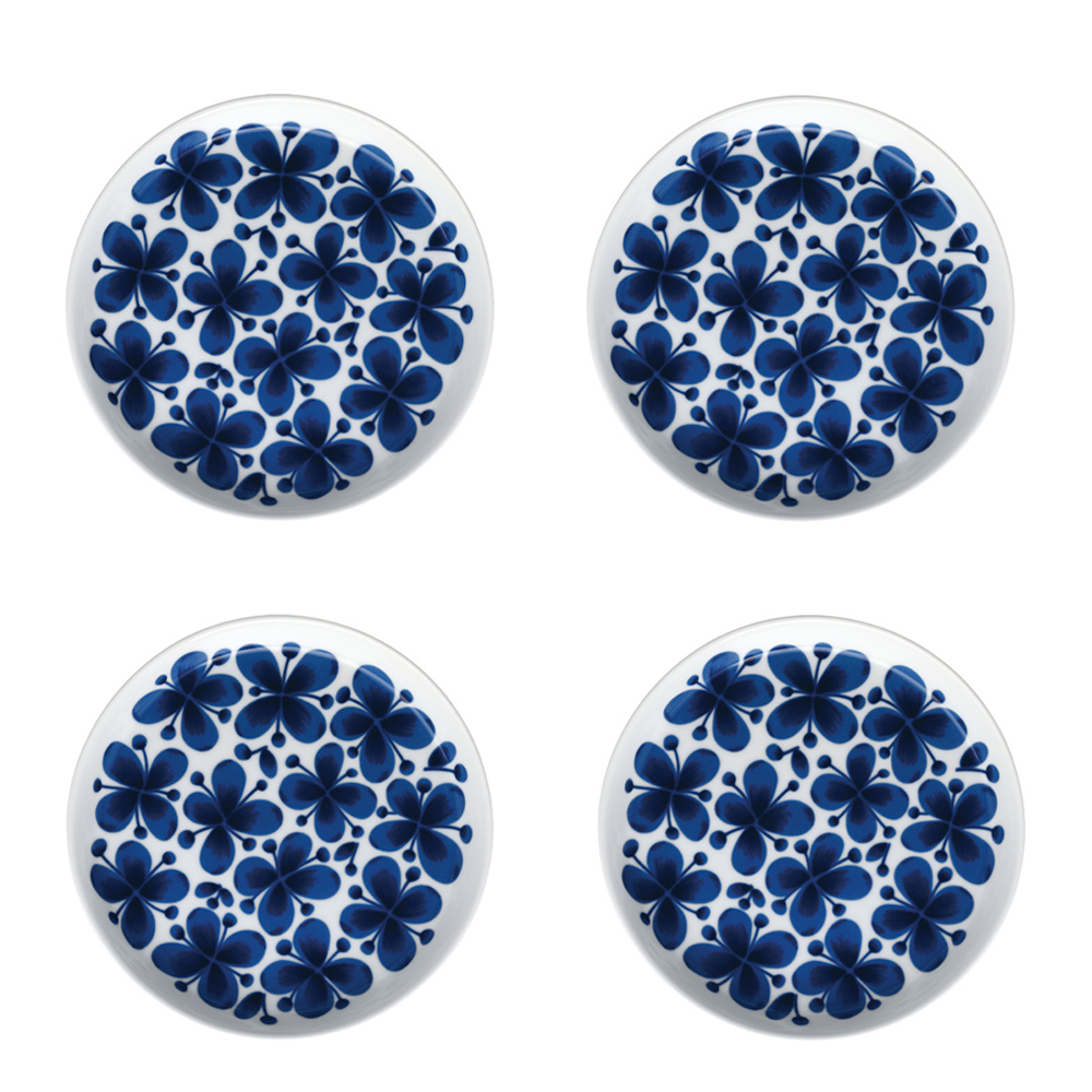 Rörstrand Mon Amie Assiett 18 cm 4-pack Vit/blå