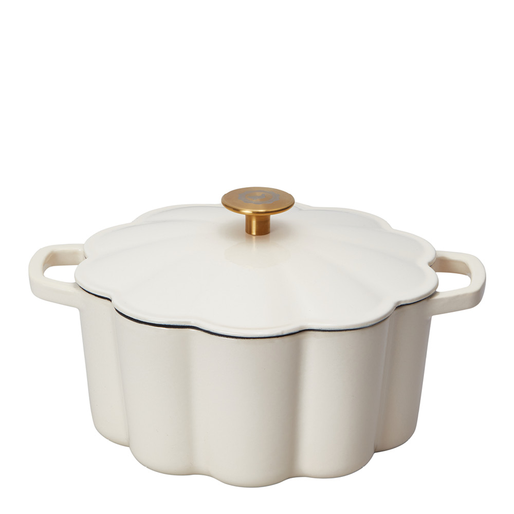 Anders Petter Stenfors gjutjärnsgryta 4,2 L blomma kräm