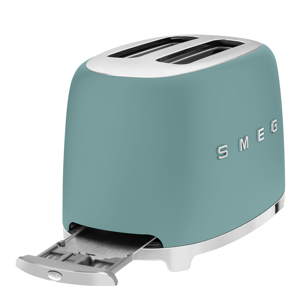 Smeg brödrost 2 skivor TSF01 emerald green