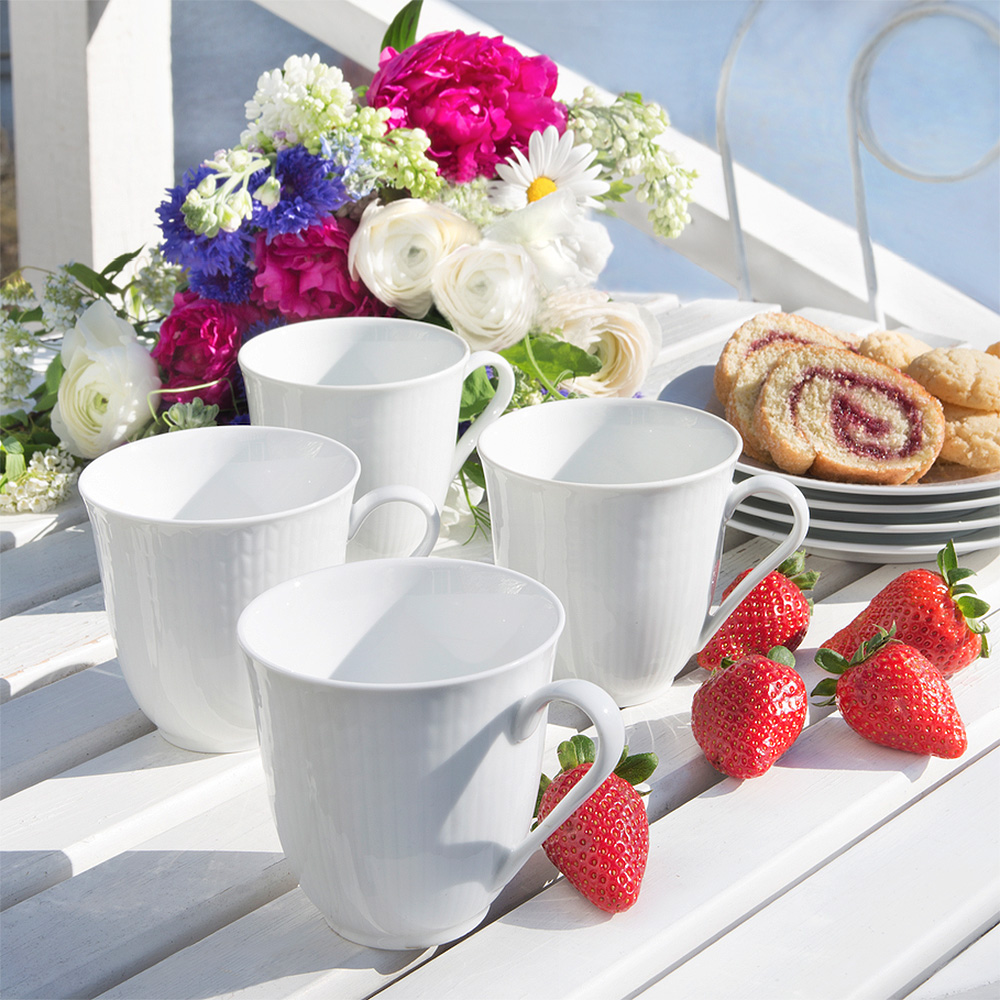 Rörstrand Swedish Grace Mugg 30 cl 4-pack Snö